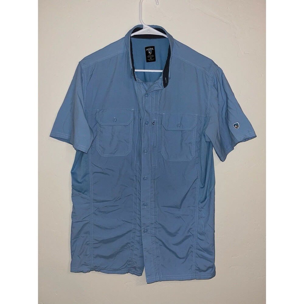Kuhl Hiking Blue Button Up Shirt Size Medium